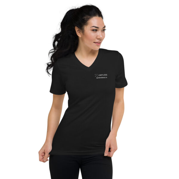 T-Shirt "LIMITLESS" - V-Neck - individual QR-CODE - Image 4